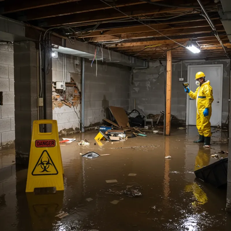 Flooded Basement Electrical Hazard in Pettis County, MO Property