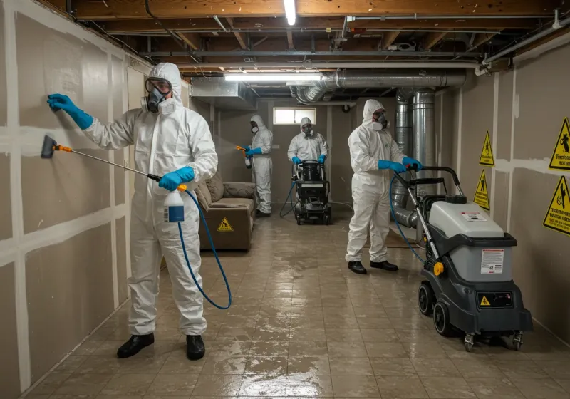 Basement Moisture Removal and Structural Drying process in Pettis County, MO